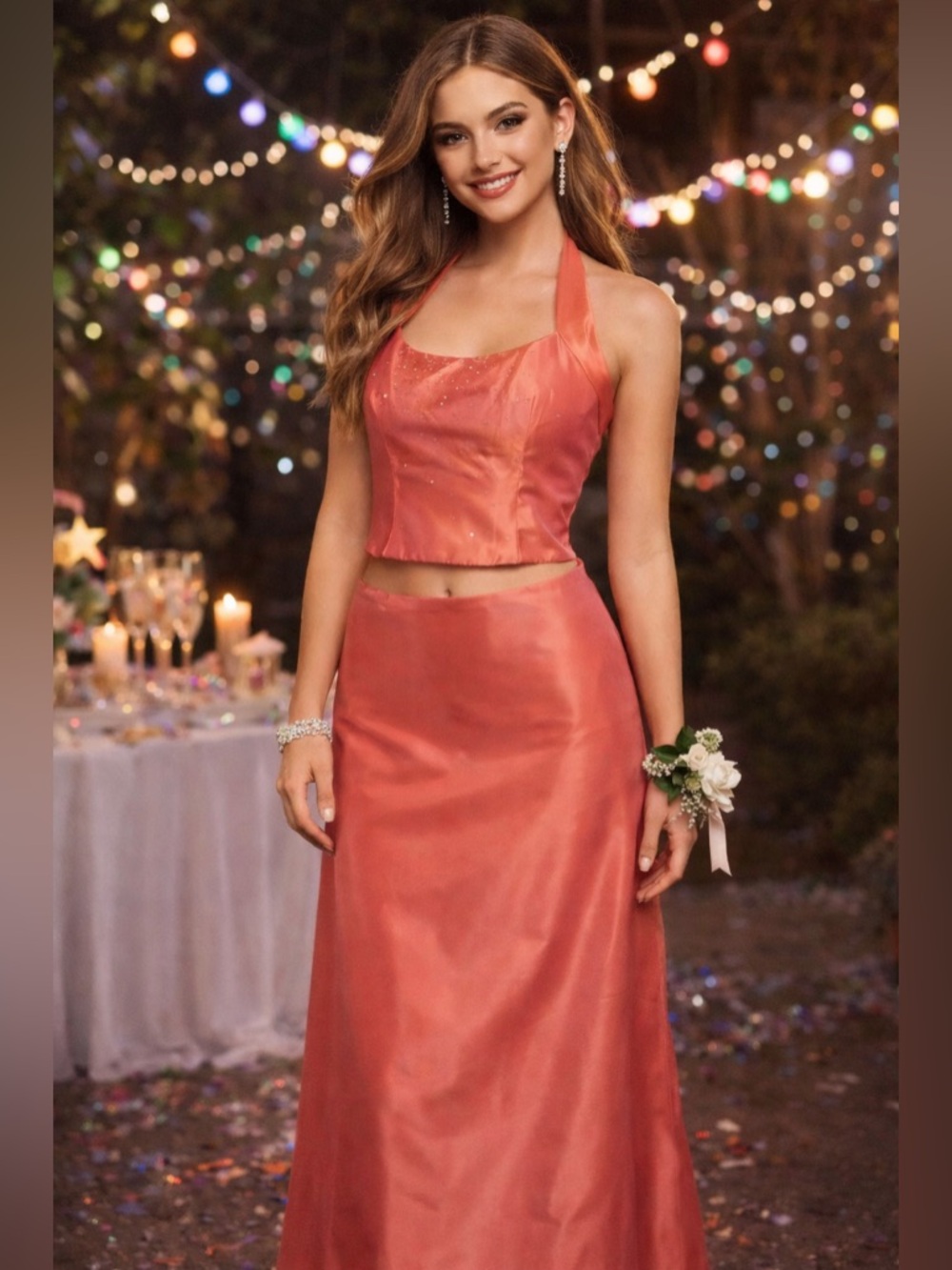 Zum Zum by Niki Livas Vintage Y2K 90’s 2pc Formal Dress Prom
